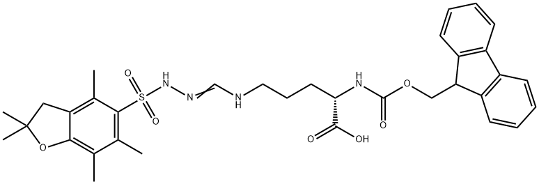 Nα-Fmoc-Nω-Pbf-L-精氨酸 结构式