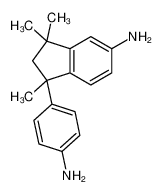 1-(4-氨基苯基)-2,3-二氢-1,3,3-三甲基-1H-茚-5-胺 结构式