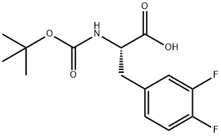 Boc-L-3,4-二氟苯丙氨酸 结构式