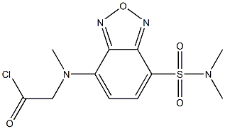 4-(N,N-二甲基氨磺酰)-7-(N-氯甲酰甲基-N-甲氨基)-2,1,3-苯并恶二唑 结构式