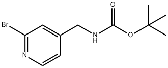 4-(N-Boc-氨基甲基)-2-溴吡啶 结构式