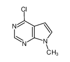 4-氯-7-甲基吡咯并[2,3-D]嘧啶 结构式