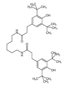 N,N'-双-(3-(3,5-二叔丁基-4-羟基苯基)丙酰基)己二胺 结构式