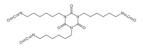 1,3,5-三(6-异氰酰基己基)-1,3,5-三嗪-2,4,6-三酮 结构式