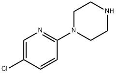 1-(5-氯-2-吡啶)哌嗪 结构式