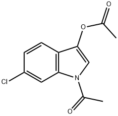 1-乙酰基-6-氯-1H-吲哚-3-乙酯 结构式