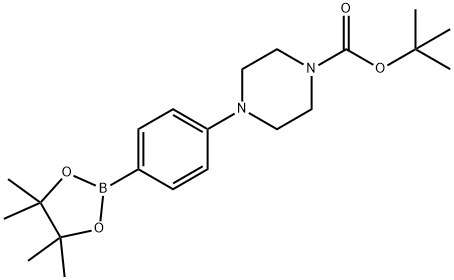 4-(4-Boc-1-哌嗪基)苯硼酸频哪醇酯 结构式