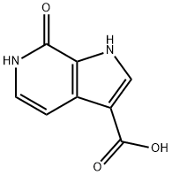 7-羟基-1H-吡咯并[2,3-c]吡啶-3-羧酸 结构式