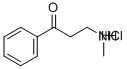 3-(甲基氨基)-1-苯基丙-1-酮盐酸盐 结构式