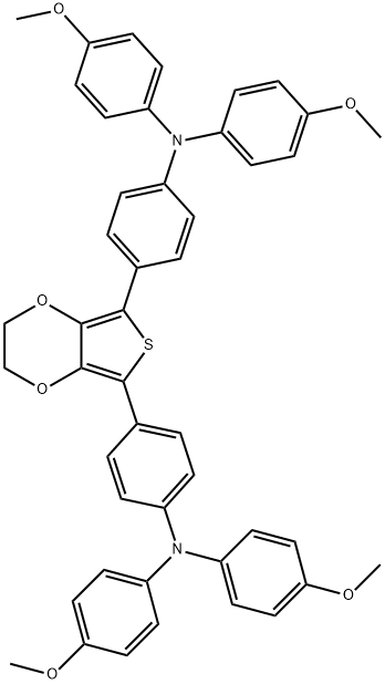 2,5-双(4,4-二甲氧基三苯胺基)-3,4-乙烯二氧噻吩 结构式