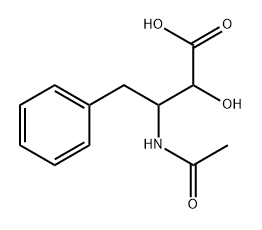 3-乙酰胺基-2-羟基-4-苯基丁酸 结构式