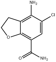 4-氨基-5-氯-2,3-二氢苯并呋喃-7-甲酰胺 结构式