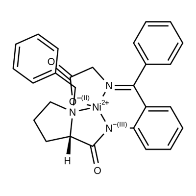 S-甘氨酸席夫碱Ni(II)复合物 结构式