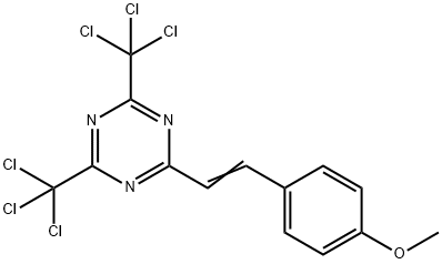 2-(4-甲氧基苯乙烯基)-4,6-双(三氯甲基)-1,3,5-三嗪 结构式