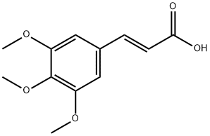 (E)-3,4,5-三甲氧基肉桂酸 结构式