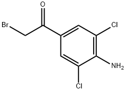 4-氨基-3,5-二氯溴代苯乙酮 结构式