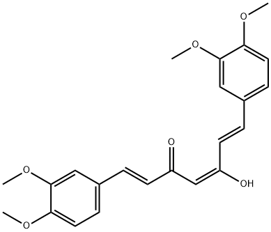(1E,4E,6E)-1,7-双(3,4-二甲氧基苯基)-5-羟基-1,4,6-庚三烯-3-酮 结构式