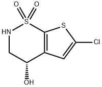 (S)-6-氯-4-羟基-3,4-二氢-2H-噻吩并[3,2-e][1,2]噻嗪1,1-二氧化物 结构式