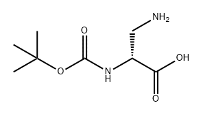 N(α)-Boc-D-2,3-二氨基丙酸 结构式