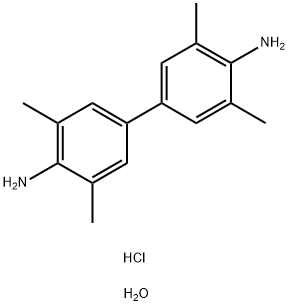 3,3',5,5'-四甲基联苯胺二盐酸盐水合物 结构式