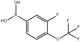 3-氟-4-(三氟甲氧基)苯硼酸 结构式