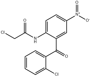 2-氯乙酰氨基-5-硝基-2'-氯二苯甲酮 结构式