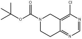 4-氯-7,8-二氢吡啶并[4,3-d]嘧啶-6(5H)-羧酸叔丁酯 结构式