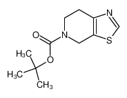 6,7-二氢噻唑并[5,4-c]吡啶-5(4H)-羧酸叔丁酯 结构式