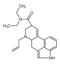 (8beta)-9,10-二去氢-N,N-二乙基-6-(2-丙烯基)-麦角灵-8-甲酰胺 结构式