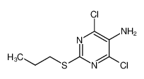 4,6-二氯-2-(丙硫基)-5-氨基嘧啶 结构式