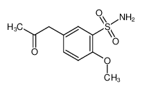5-丙酮基-2-甲氧基苯磺酰胺 结构式