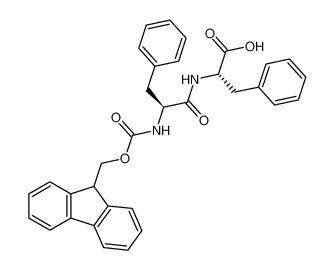 N-[(9H-芴-9-基甲氧基)羰基]-L-苯丙氨酰-L-苯丙氨酸 结构式