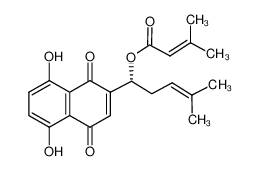 二甲基丙烯酰紫草素 结构式