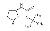 (S)-3-(Boc-氨基)吡咯烷 结构式
