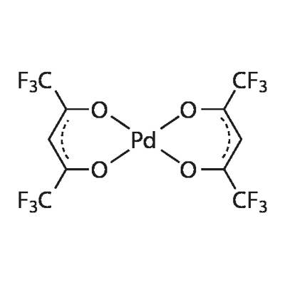 六氟乙酰丙酮钯(II) 结构式