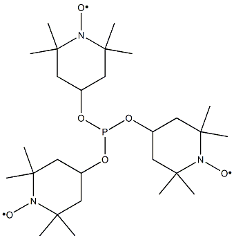 三(1-羟基-2,2,6,6-四甲基哌啶-4-基)亚磷酸酯 结构式