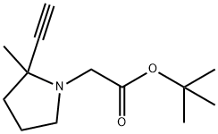 2-(2-乙炔基-2-甲基-1-吡咯烷基)乙酸叔丁酯 结构式