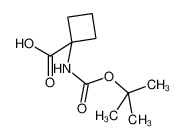 Boc-1-氨基环丁烷羧酸 结构式