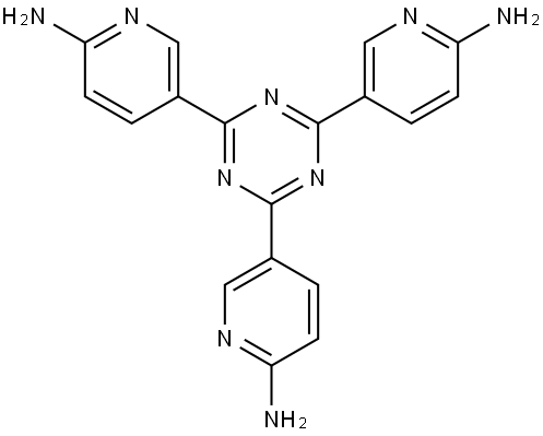 5,5',5''-(1,3,5-三嗪-2,4,6-三基)三(吡啶-2-胺) 结构式