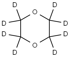 1,4-氘代二氧六环 结构式