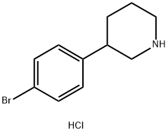 3-(4-溴苯基)哌啶盐酸盐 结构式