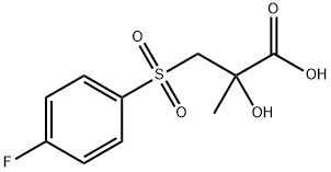 3-(4-氟苯基磺酰基)-2-羟基-2-甲基丙酸 结构式