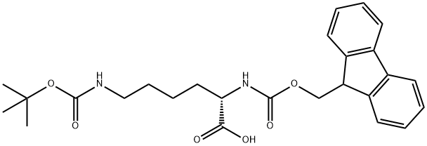 Nα-Fmoc-Nε-Boc-L-赖氨酸 结构式