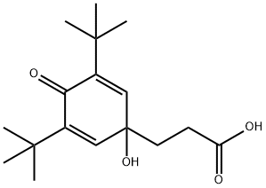 3-(3,5-二叔丁基-1-羟基-4-氧代环己-2,5-二烯-1-基)丙酸 结构式