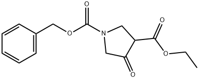 N-Cbz-4-氧代-3-吡咯烷甲酸乙酯 结构式