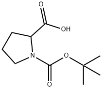 N-Boc-DL-脯氨酸 结构式