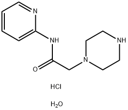 2-(哌嗪-1-基)乙酸-N-(2-吡啶)酰胺三盐酸盐二水合物 结构式
