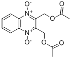 2,3-双(乙酰氧基甲基)喹喔啉 1,4-二氧化物 结构式