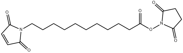 11-马来酰亚胺十一烷酸 N-琥珀酰亚胺酯 结构式