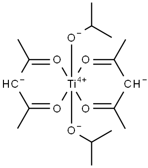 二(乙酰丙酮基)钛酸二异丙酯 结构式